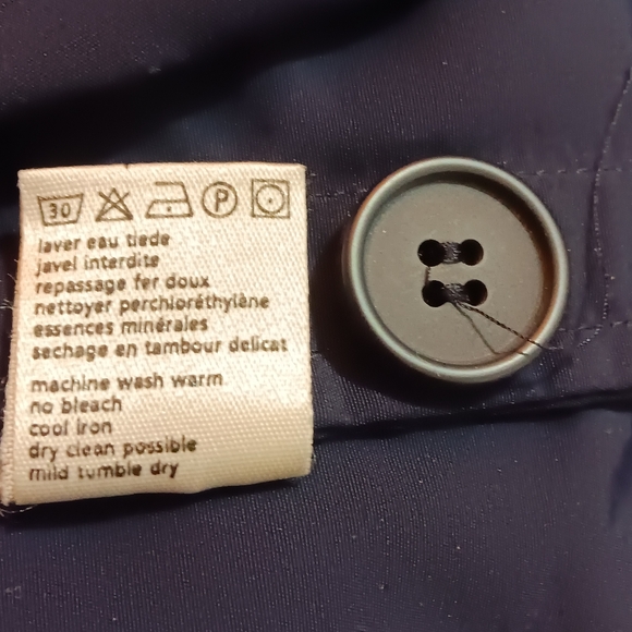 Lacoste Mens 56/6 L/XL Jacket Navy Blue Nylon Zippered - Picture 13 of 14